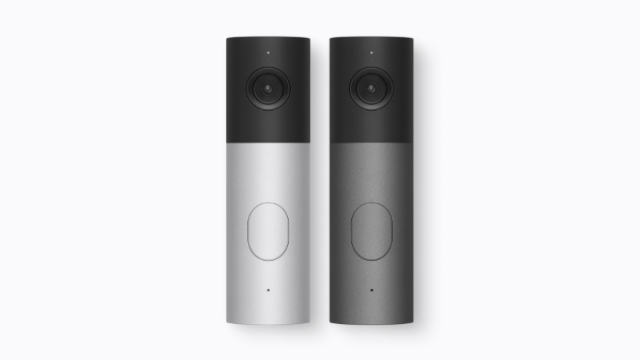 LG’s Video Doorbell offers dual cameras that capture separate views of visitors and packages, along with a built-in spotlight and a chime that plays through HomeView, HomePod, and HomePod mini.