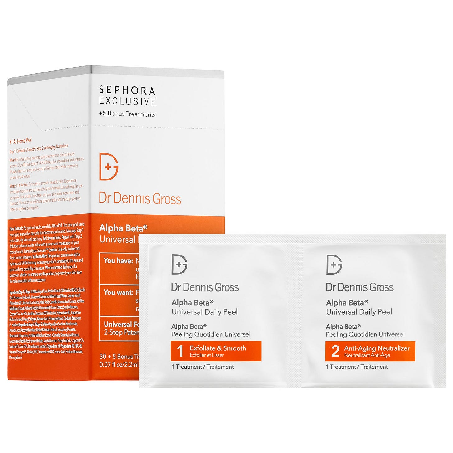 Dr. Dennis Gross Skincare | Alpha Beta Universal Daily Peel Pads Cream, Size 30 Count