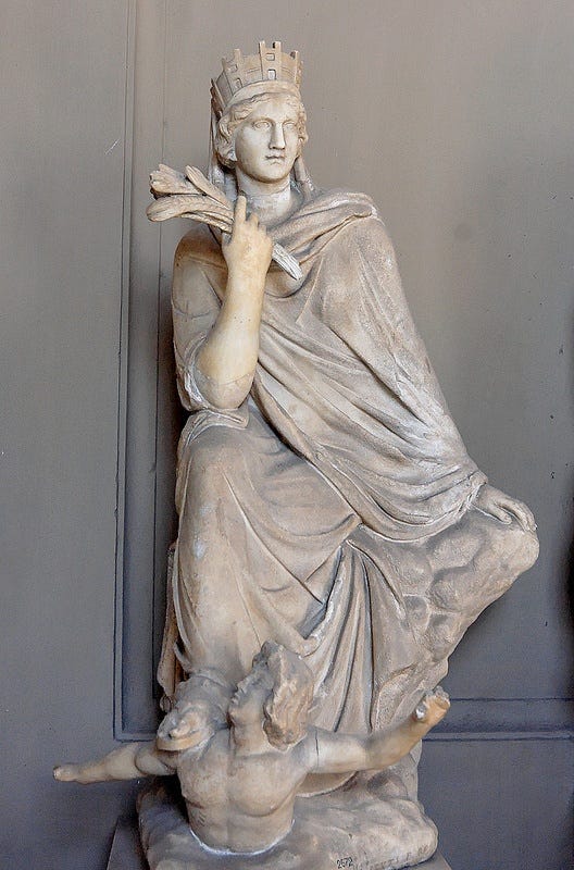 The Tyche of Antioch. Marble, Roman copy after a Greek bronze original ...