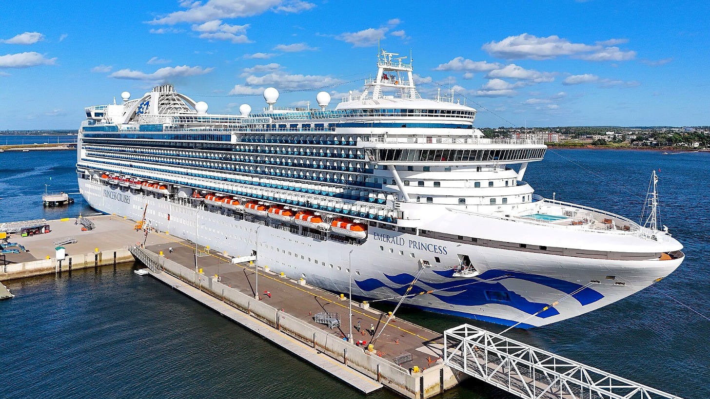 Emerald Princess docked in 2024. Image: Quintin Soloviev via Wikimedia Commons