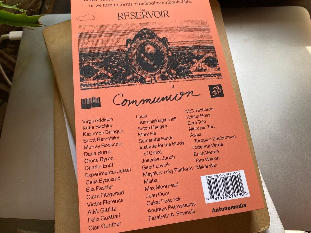 The Reservoir, back cover The Reservoir, back cover