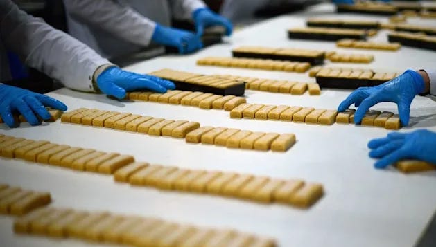 Walker's shortbread being made