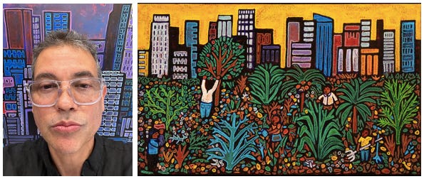 Jose Ramirez, painter, teacher, and gardener - by Amy Allen