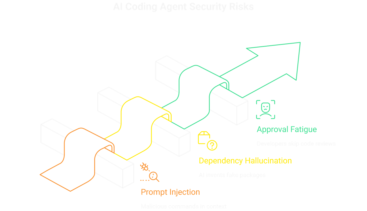 You need to defend your agents against prompt injection and dependency hallucination. You need to defend your agents against prompt injection and dependency hallucination.