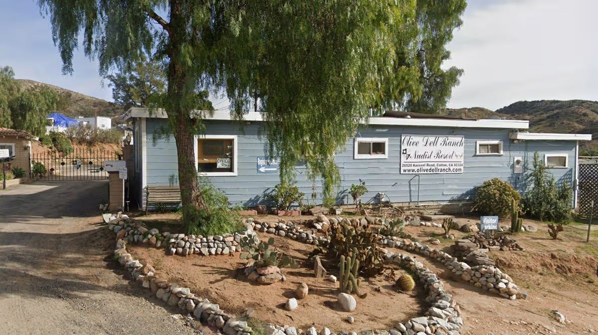 Front entrance and welcome center for Olive Dell Ranch