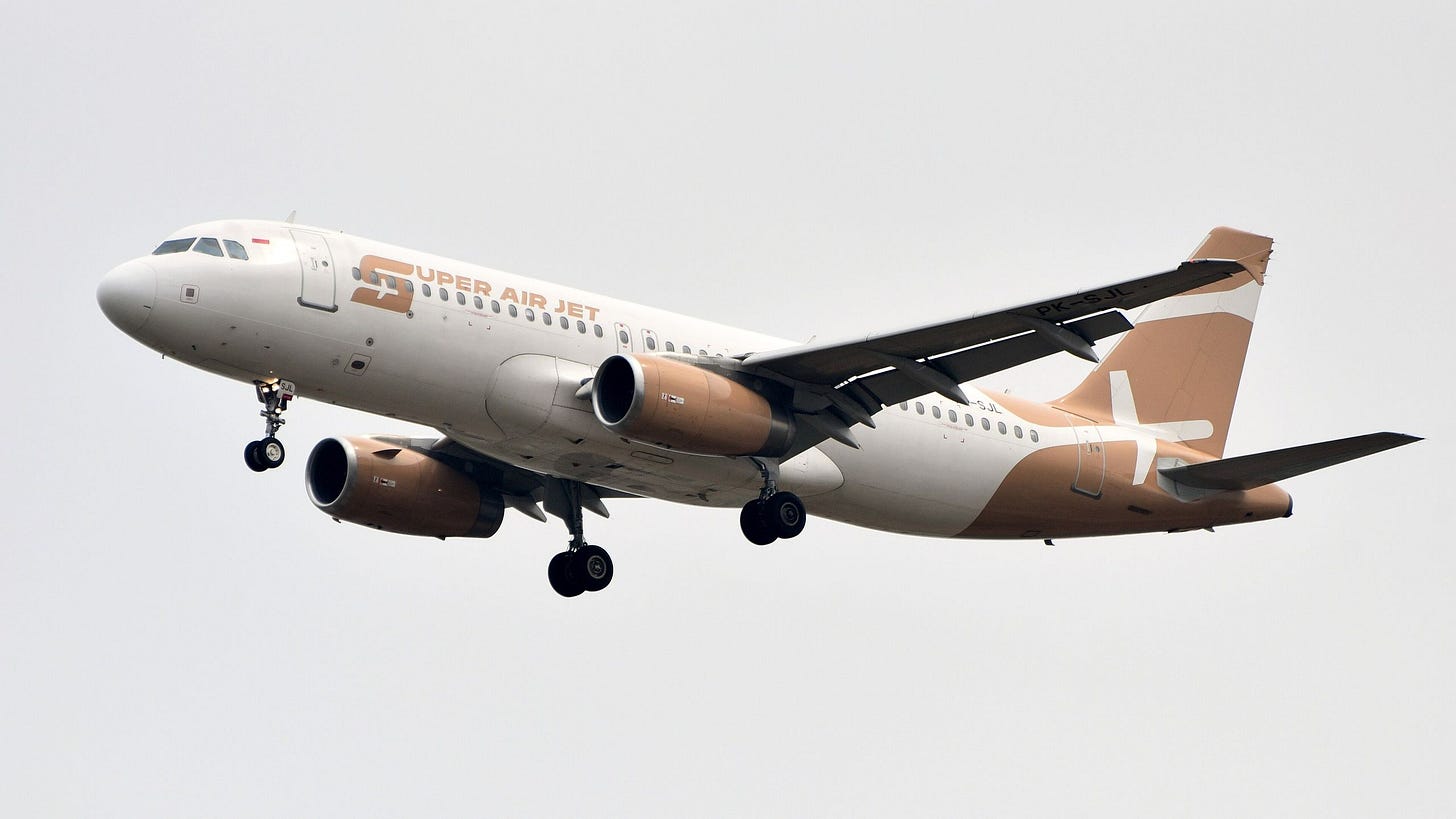 Super Air Jet Airbus A320 at Jakarta Super Air Jet Airbus A320 at Jakarta