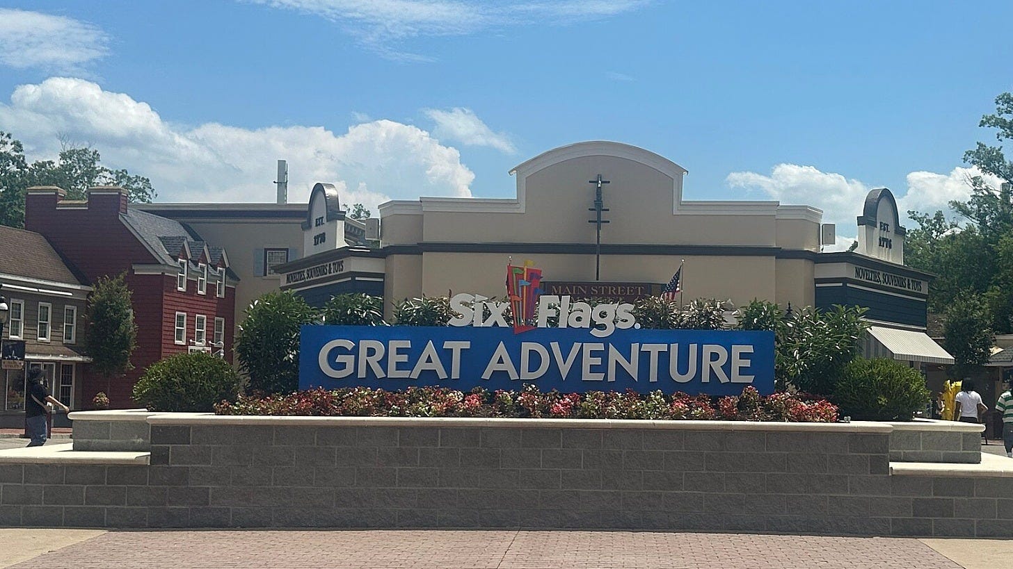 The entrance to Six Flags Great Adventure in Jackson, New Jersey, in 2025. Image: Martin Lewison via Wikimedia Commons The entrance to Six Flags Great Adventure in Jackson, New Jersey, in 2025. Image: Martin Lewison via Wikimedia Commons