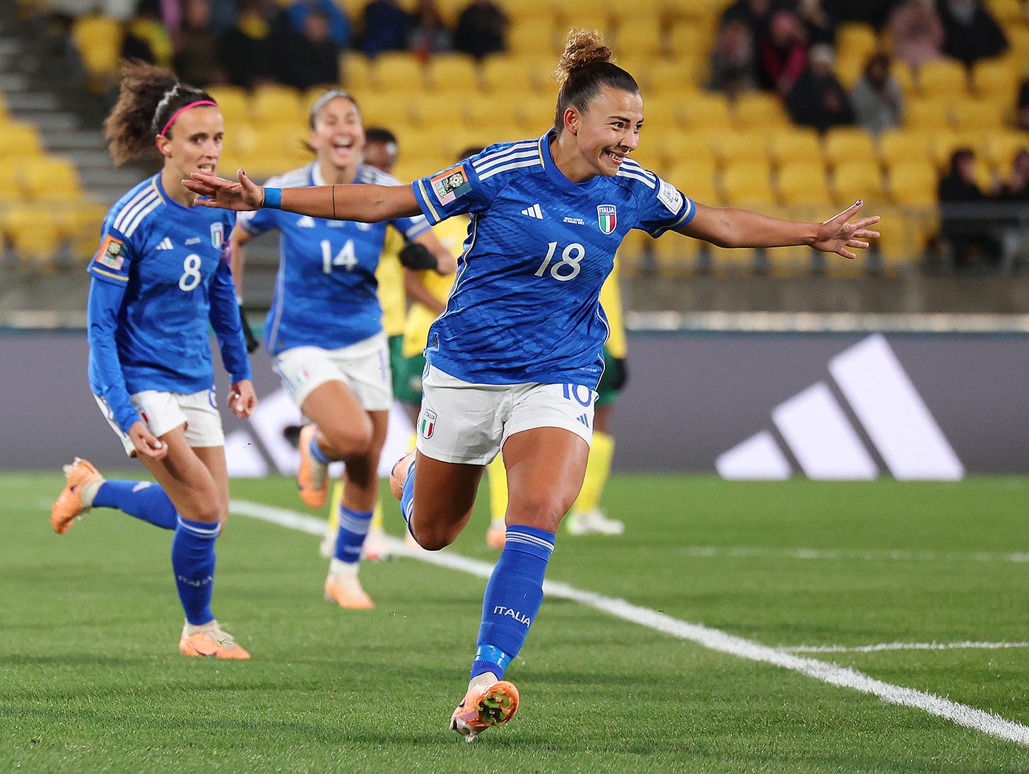 14) It's a penalty for Italy ... and it's been converted