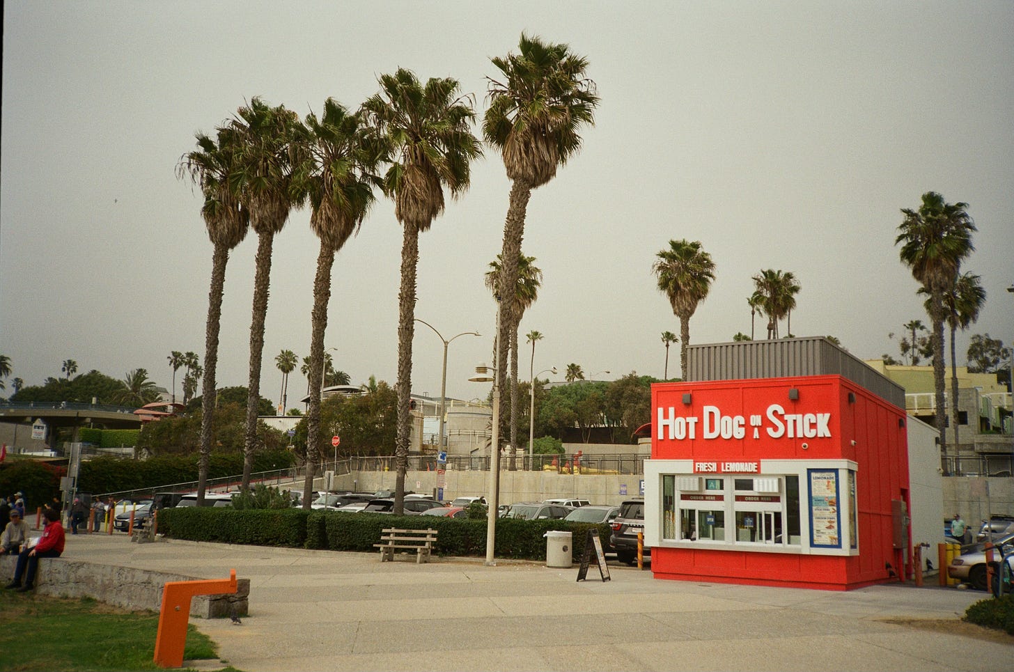 Hot Dog on a Stick food stand in Santa Monica.