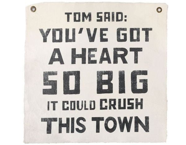 Tom Said 25"x25" Hand Painted Wall Hanging