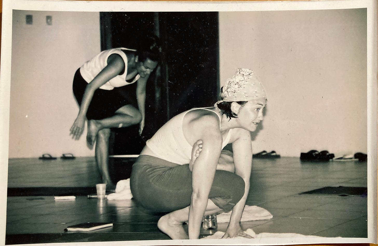 woman practicing yoga