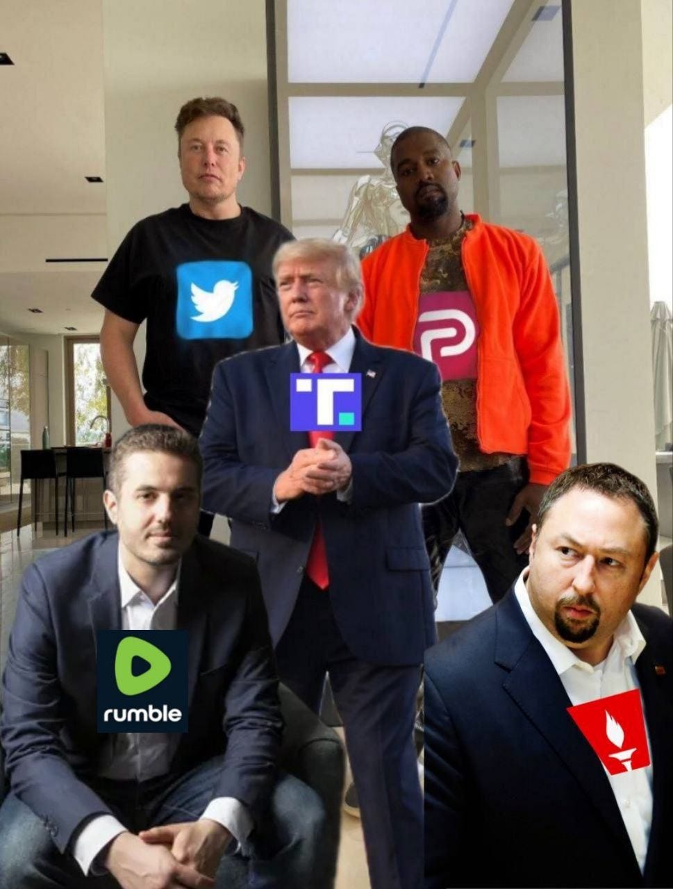 May be an image of 5 people, people standing and text that says '2 rumble'