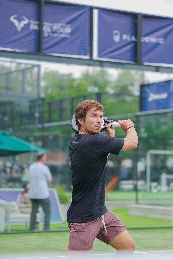 Padel39 founder William Boyce and 6LoveSports founder Andi Neugarten-Maio