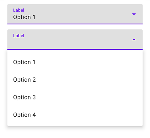 Creating & styling dropdown menus on Android