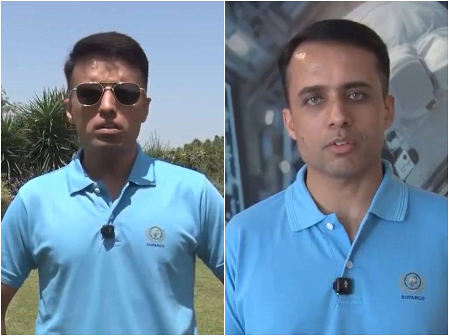 Muhammad Zeeshan Ali (left) and Khurram Daud (right) during a promotional video.