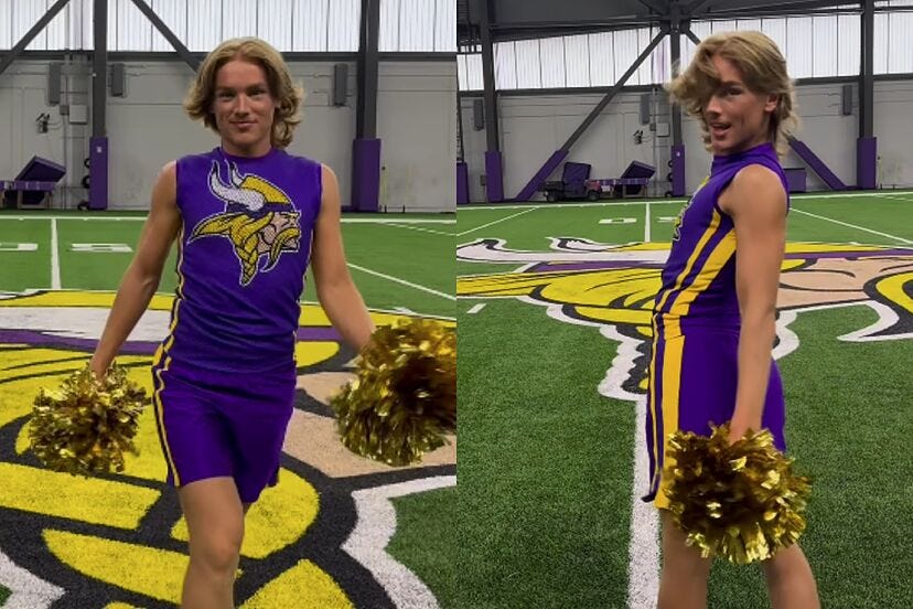 Vikings' male cheerleader has viral message for his doubters | Marca Vikings' male cheerleader has viral message for his doubters | Marca
