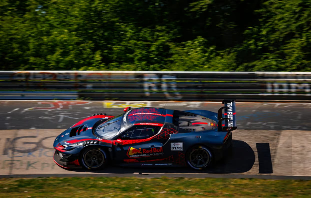 Max Verstappen at he Spa-Francorchamps circuit.