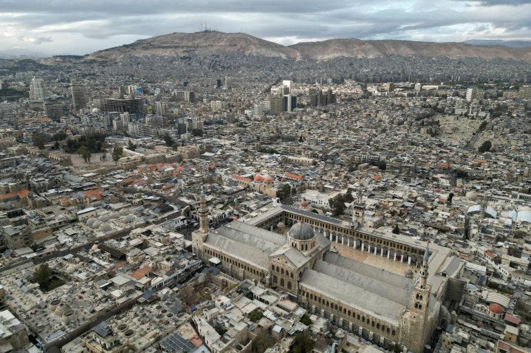 A drone view shows the Umayyad Mosque, after the ousting of Syria's Bashar al-Assad, in Damascus, Syria December 22, 2024. REUTERS/Yosri Aljamal A drone view shows the Umayyad Mosque, after the ousting of Syria's Bashar al-Assad, in Damascus, Syria December 22, 2024. REUTERS/Yosri Aljamal