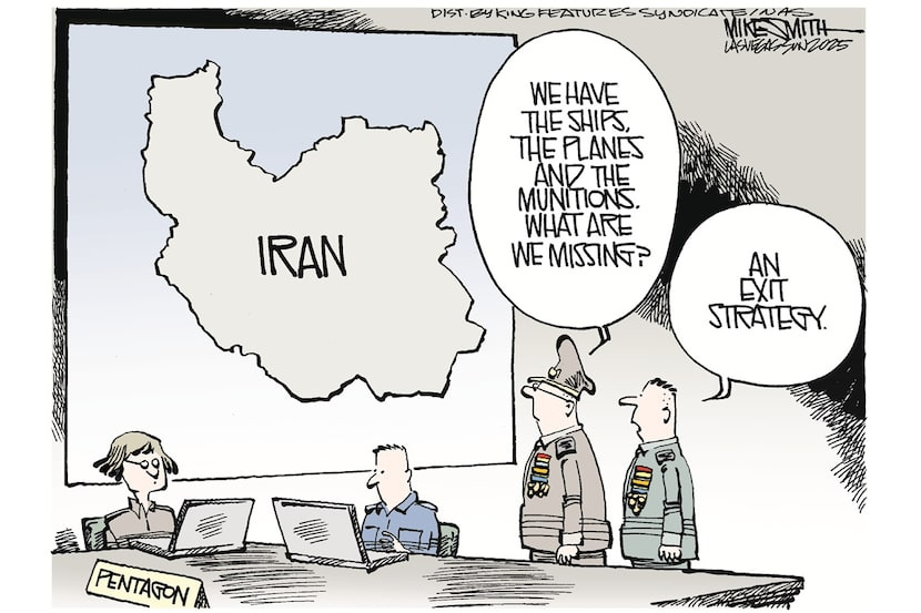 Editorial cartoon: Iran exit strategy