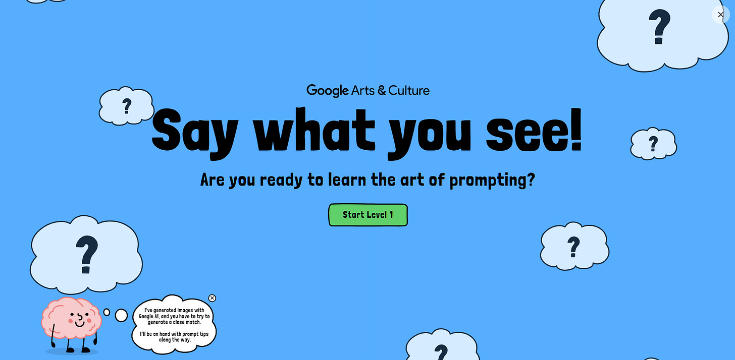 Say what you see front page Google Experiment