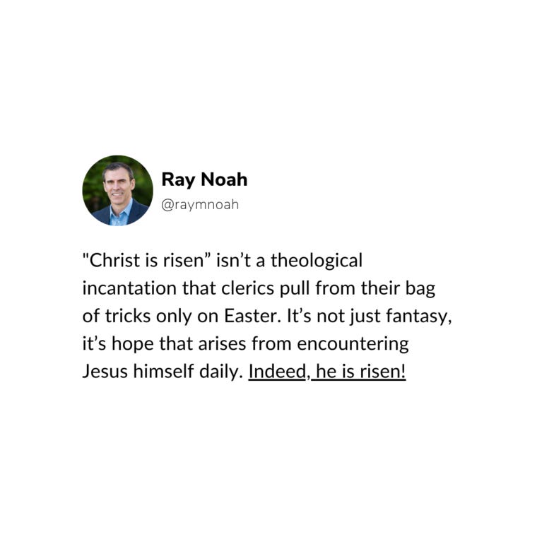 "Christ is risen!" isn't just for Easter Sunday! "Christ is risen!" isn't just for Easter Sunday!