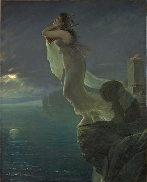 Sappho at Leucate, 1801 - Antoine-Jean Gros - WikiArt.org
