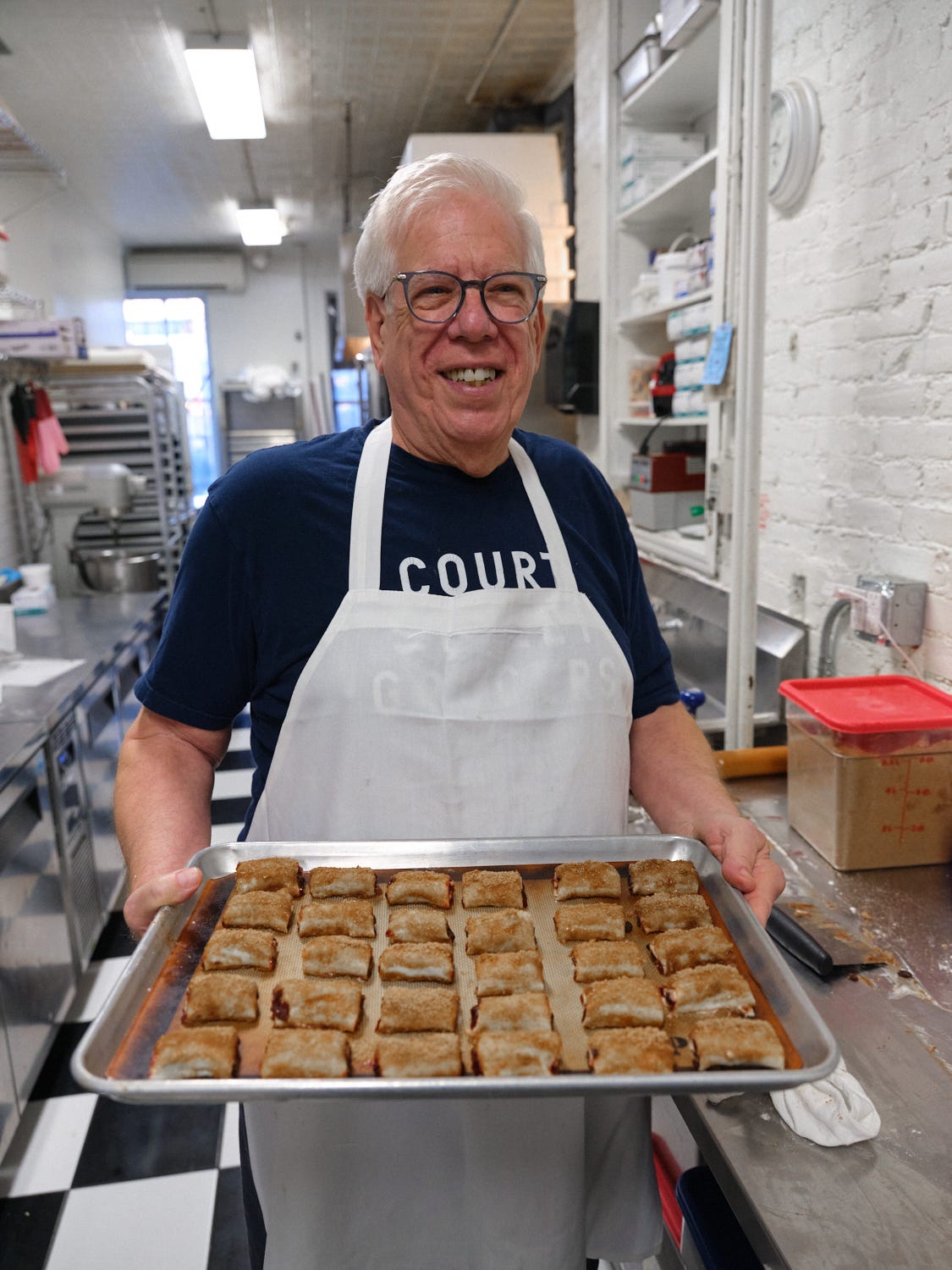 Larry and his raspberry-raisin rugelach