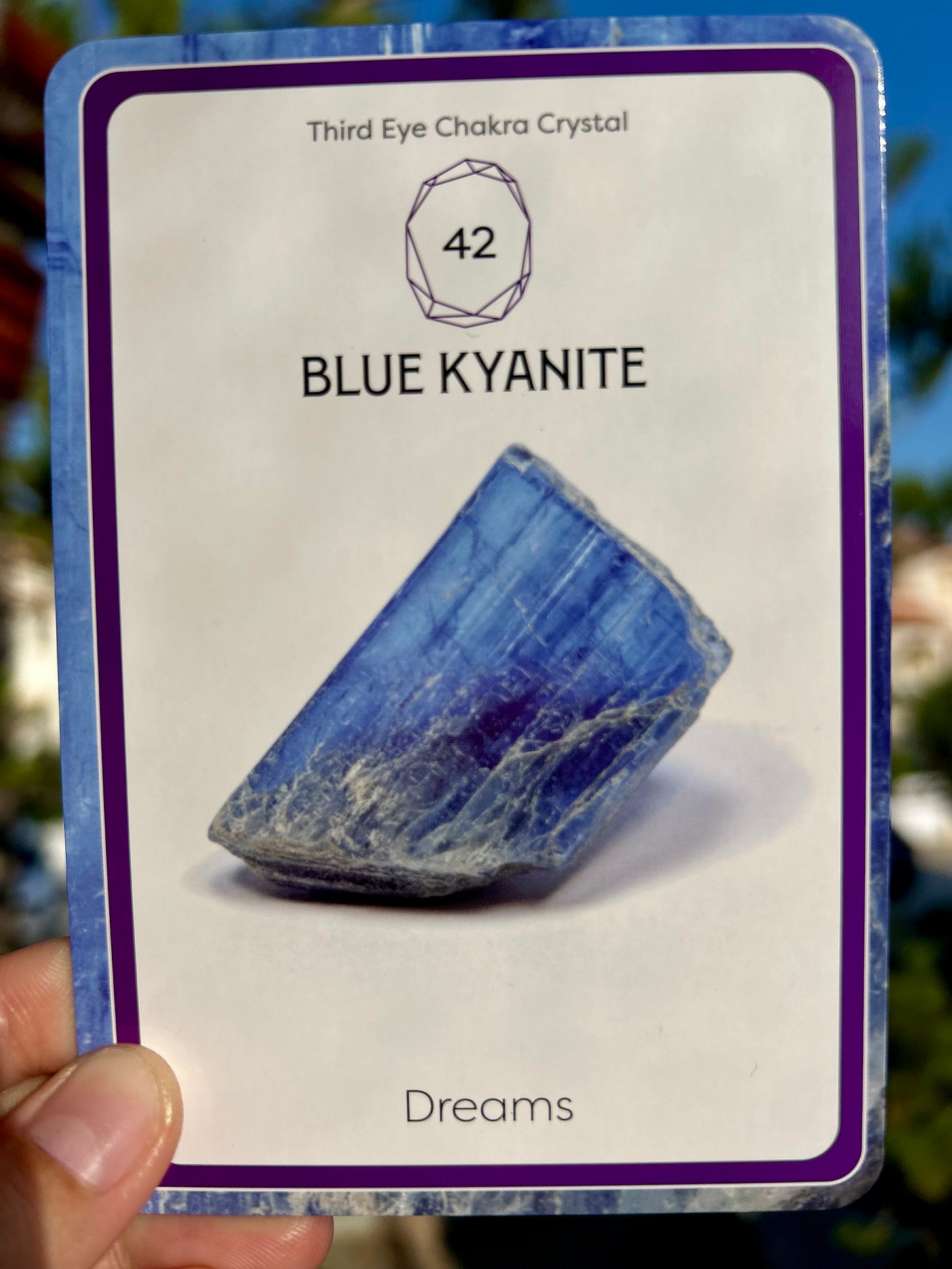 42 - Blue Kyanite - Dreams (Third Eye Chakra) - Native Spirit Oracle Cards