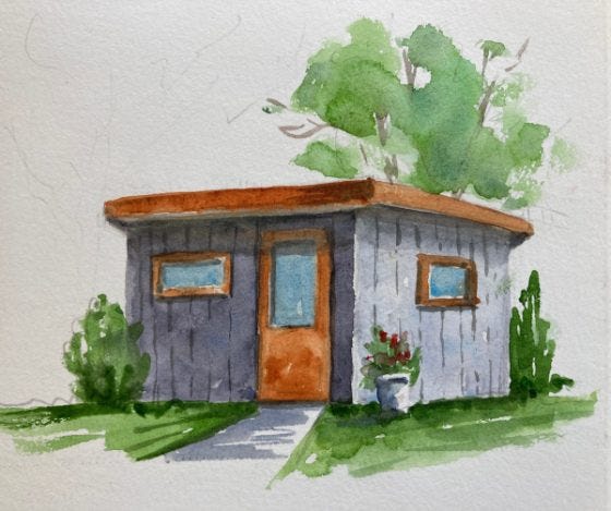 painting of sauna