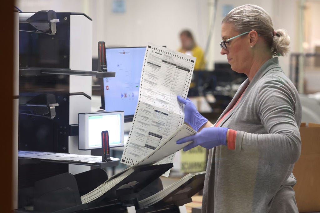 Maricopa County found a solution to the ballot-tabulating problem. Unscanned votes will still be counted. Maricopa County found a solution to the ballot-tabulating problem. Unscanned votes will still be counted.