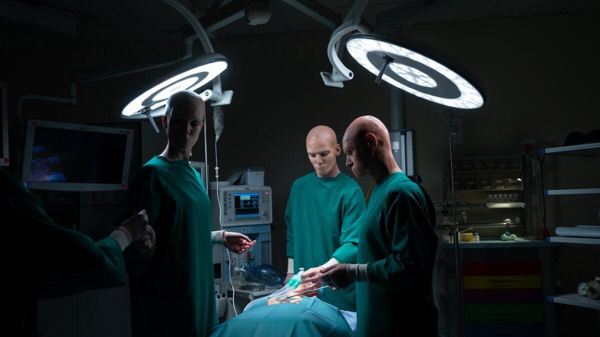 A sinister AI interface from the thriller Subservience, hinting at its dark capabilities. A sinister AI interface from the thriller Subservience, hinting at its dark capabilities.