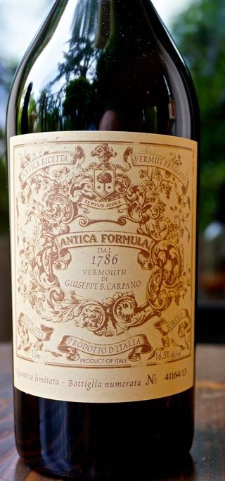 G&G - CU Carpano Antica label G&G - CU Carpano Antica label
