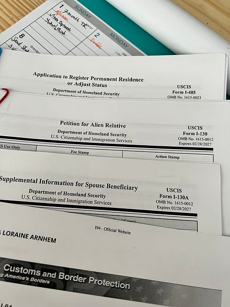 Immigration forms and Fee