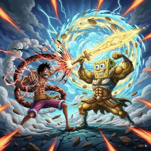 Cartoon characters fighting with a snake

AI-generated content may be incorrect.