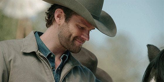 Jared Padalecki smiling at Dan before they go barebacking with Jensen Ackles. Jared Padalecki smiling at Dan before they go barebacking with Jensen Ackles.