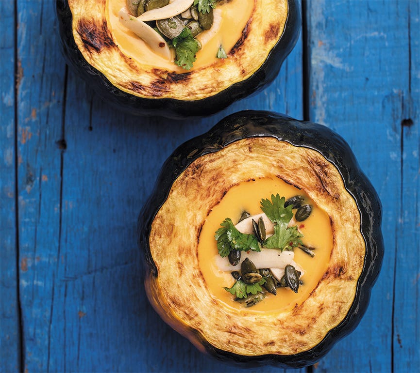 Kabocha Squash Soup with Toasted Pepitas Kabocha Squash Soup with Toasted Pepitas