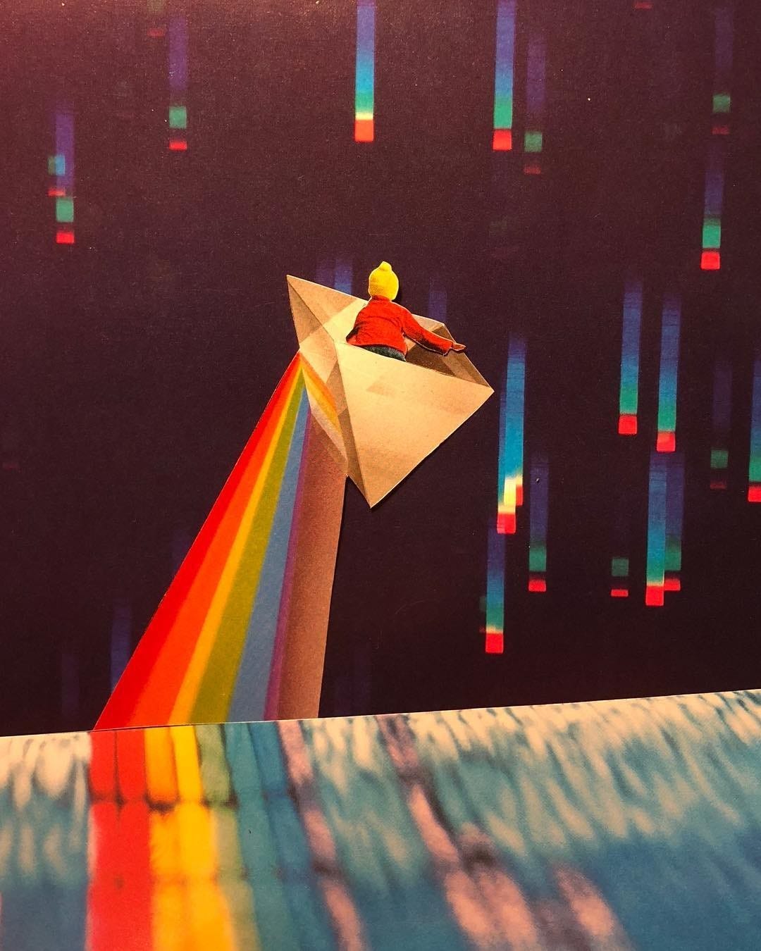 An Instagram  post added by carlosmaldonado on Jan 10, 2024. The author is @phibstuff. May present: light, phonograph record, rough trade, triangle, rectangle.