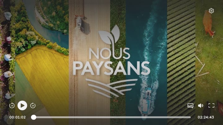 Ecran d'accueil du film Nous paysans