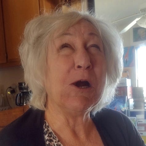 Woman tasting pineapple, three reactions.