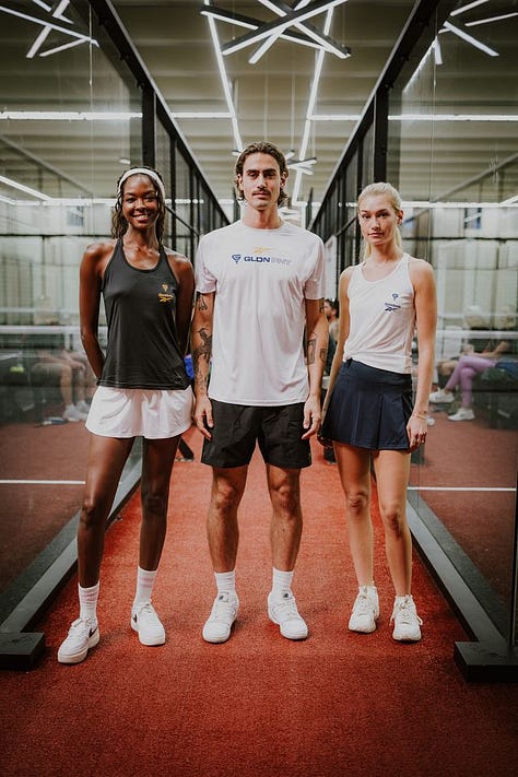 GLDN PNT x Reebok's new gear on display at Sunset Padel in Miami Beach