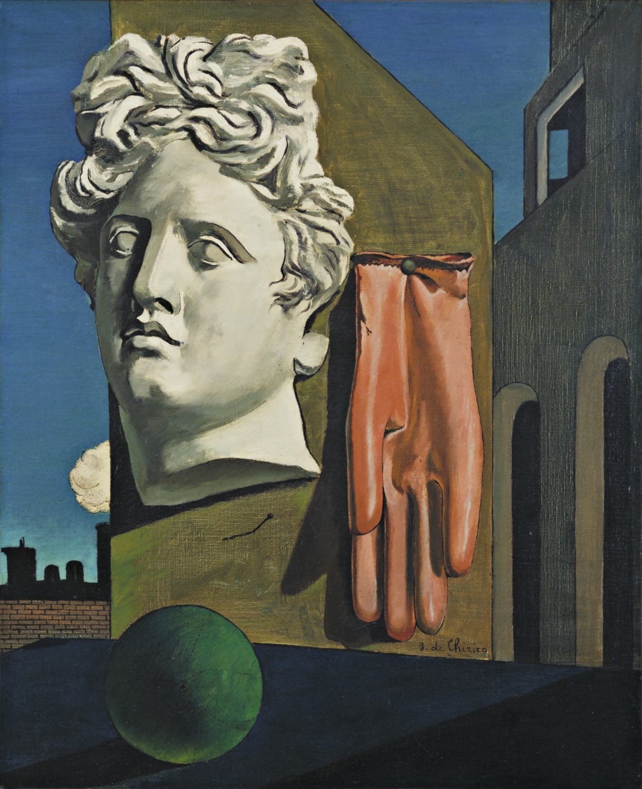 Giorgio de Chirico, The Song of Love, 1914. Museum of Modern Art, New York.