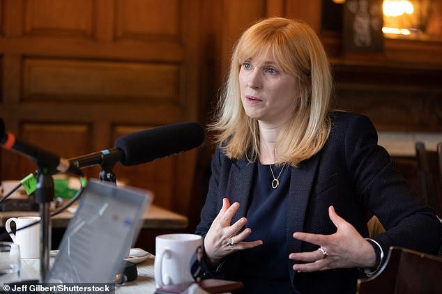 Labour MP Rosie Duffield ( pictured) said the 'tiny' pupils could not understand the concepts of sexuality and gender identity they were being encouraged to celebrate, and should be left alone to discover them when older
