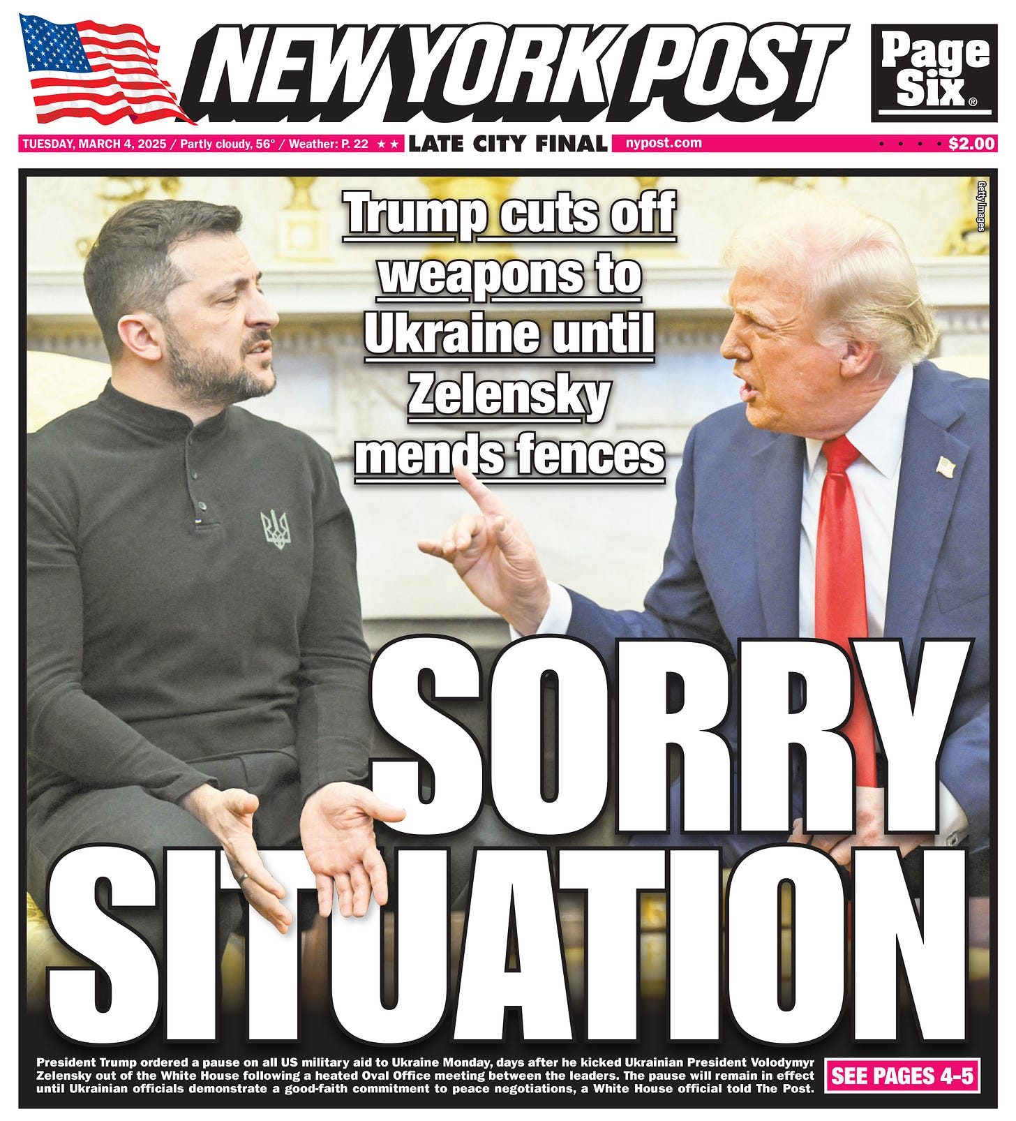 NY Post Cover for March 4, 2025 | New York Post