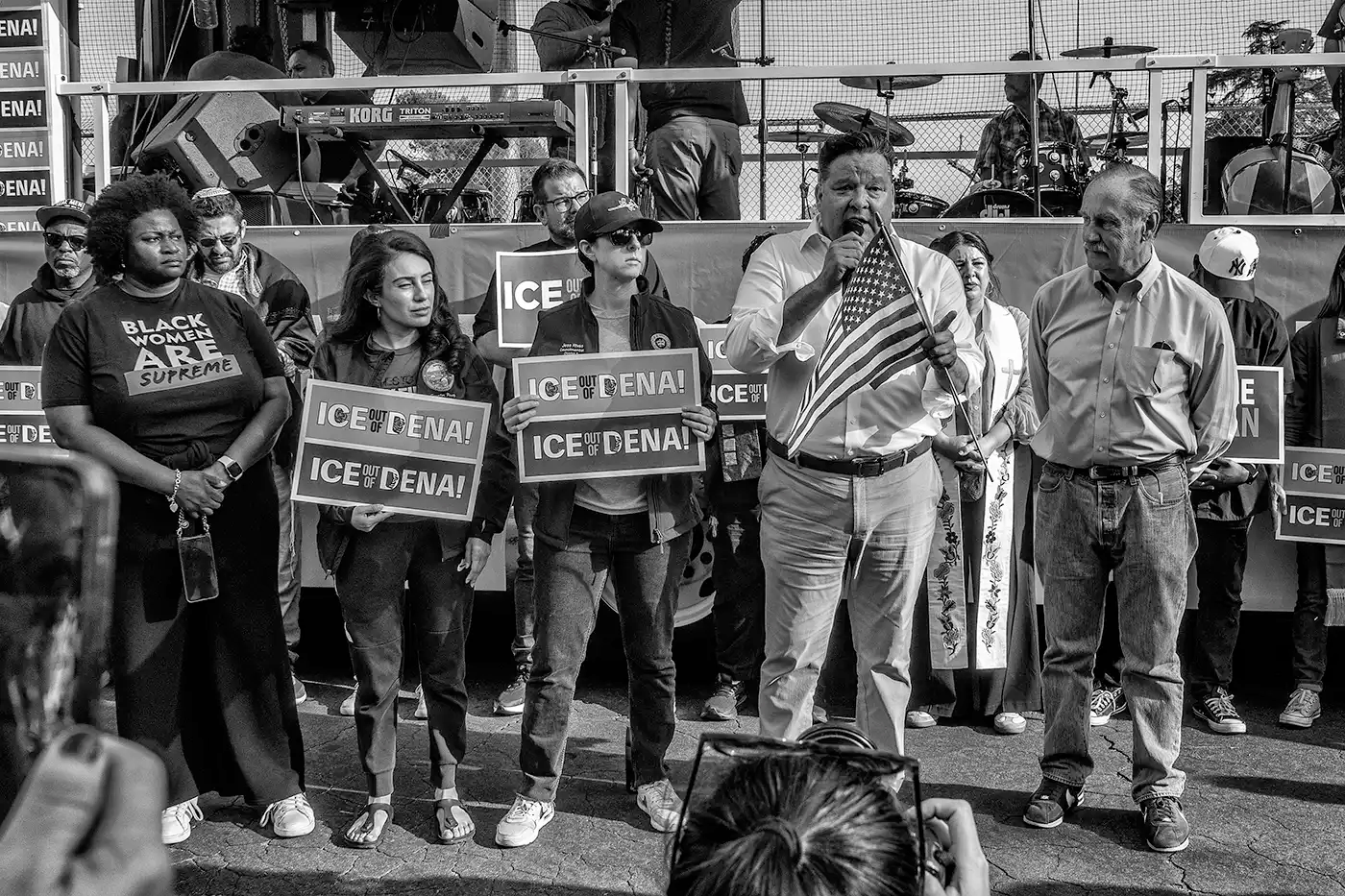 School Board member Patrice Marshall MacKenzie, State Senator Sasha Renee Peres, Pasadena Vice Mayor Jess Rivas, Mayor Victor Gordo, Councilman Rick Cole