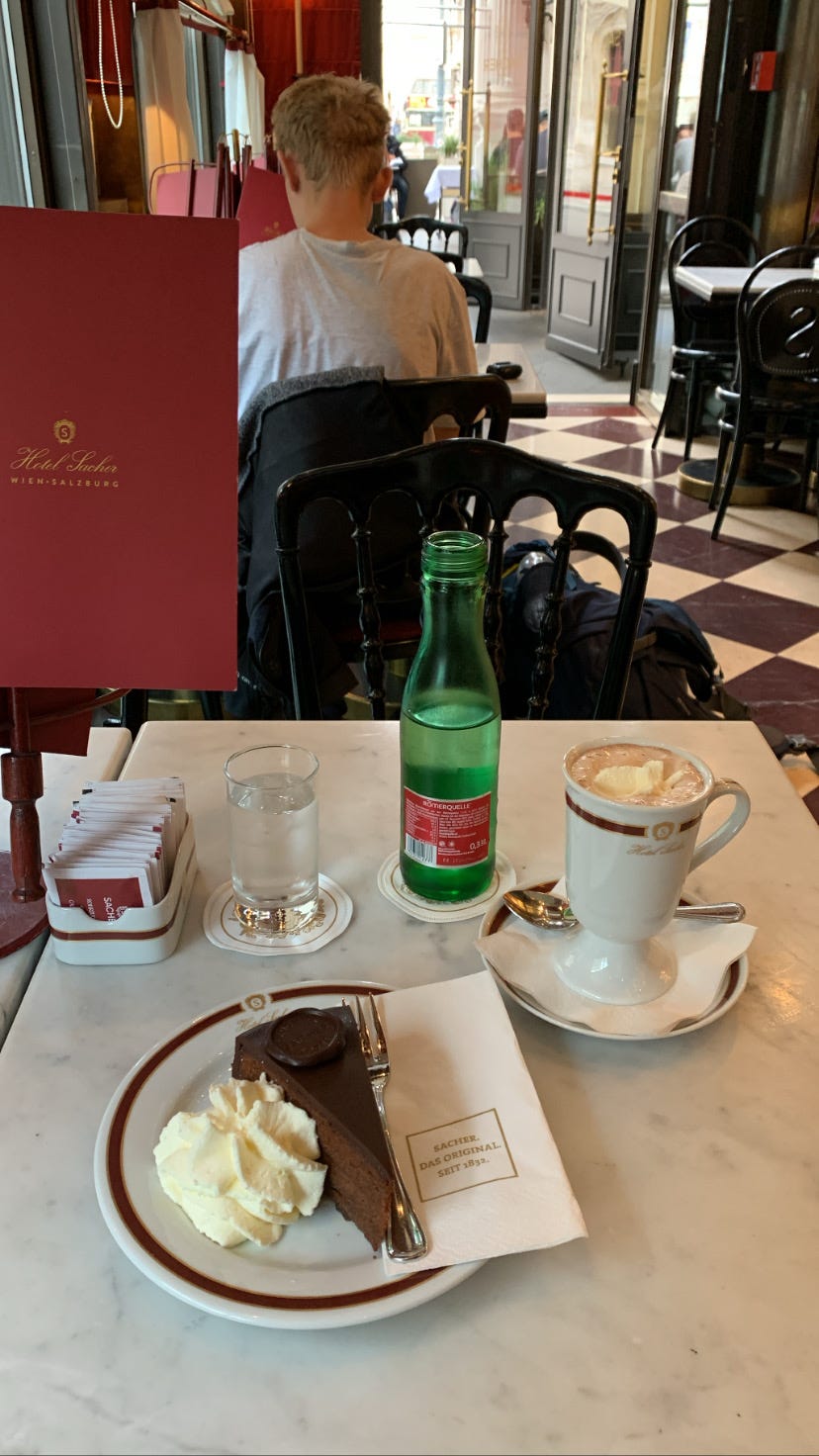 a decadent super healthy breakfast—try Sacher Torte though!