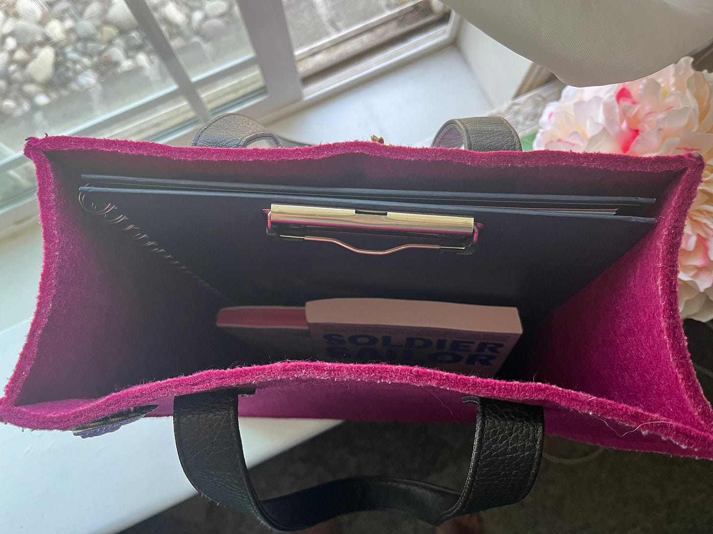 The best book club bag, top view