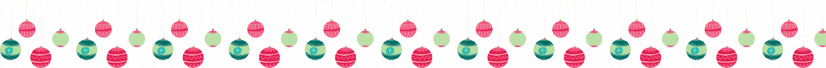 Red and green Christmas baubles bouncing up and down