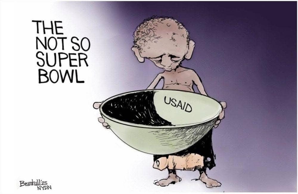May be an image of ‎text that says '‎THE NOT SO SUPER BOWL انن USAID USAID Branhall'25 NYDN‎'‎