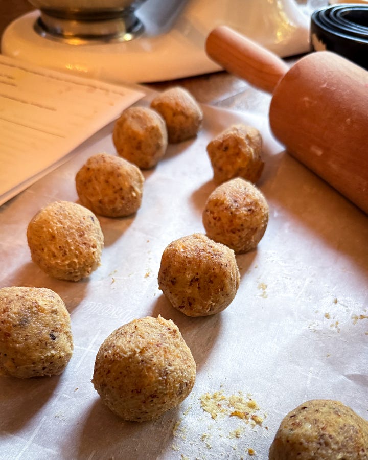 For process shots, the first is cookies, glazed drying on a cookie rack featuring the Fennel anise stars then the blood orange balls before they went into the oven then two shots of the sugar plums one before they were filled in the second is the end result with mint garnish