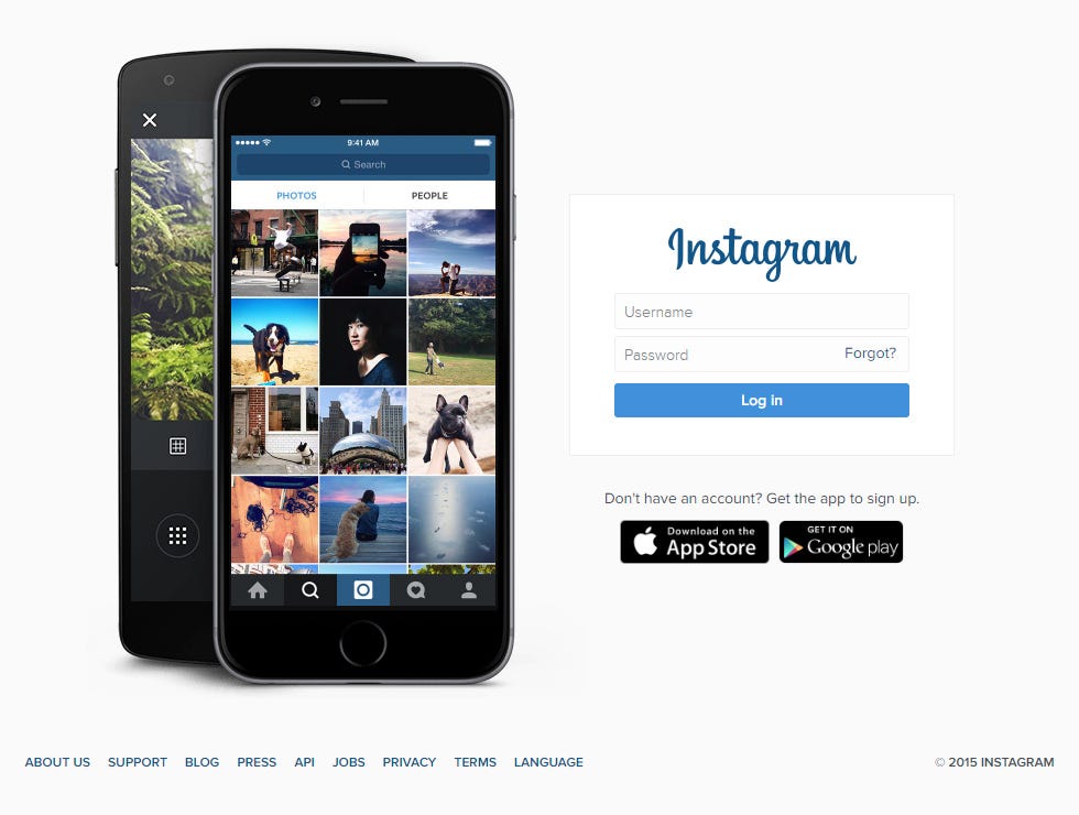 Instagram in 2015 - Web Design Museum